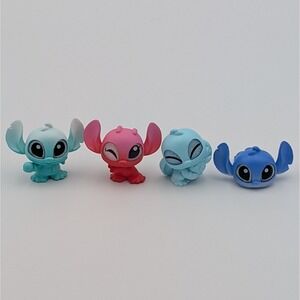 Disney Doorables 2025 Advent Calendar Stitch Angel Snowman Lot of 4 Figures